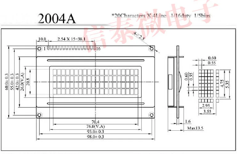 ЖК плата 2004 20*4 LCD 20X4 5V синий экран Blacklight модуль дисплея оптовая продажа