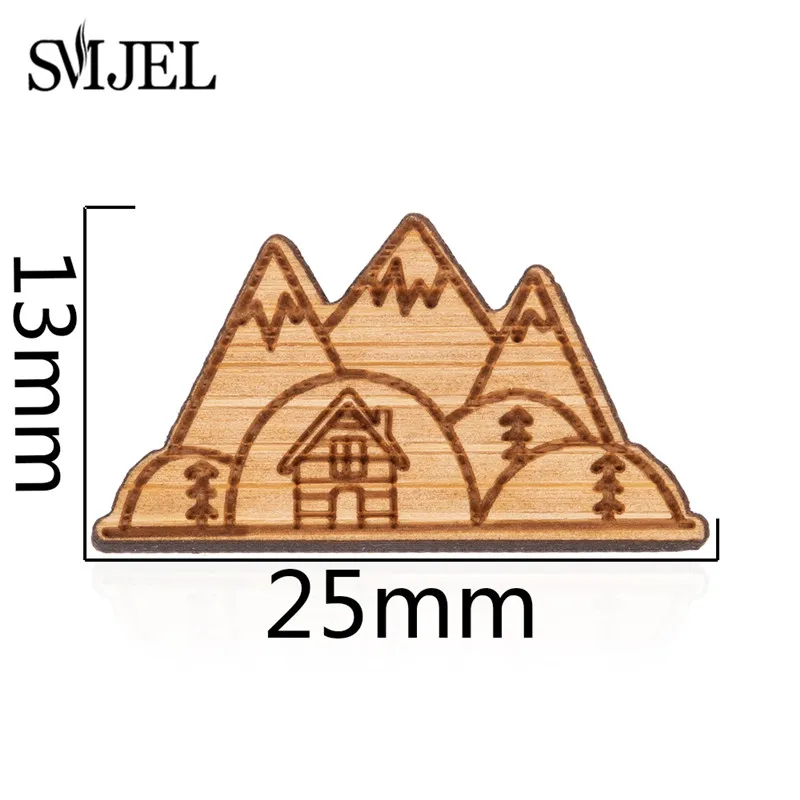 SMJEL, Броши из натурального дерева, бамбука, булавки, изящные, новая мода, Горный пейзаж, брошь, цветок, ювелирное изделие для женщин, бижутерия
