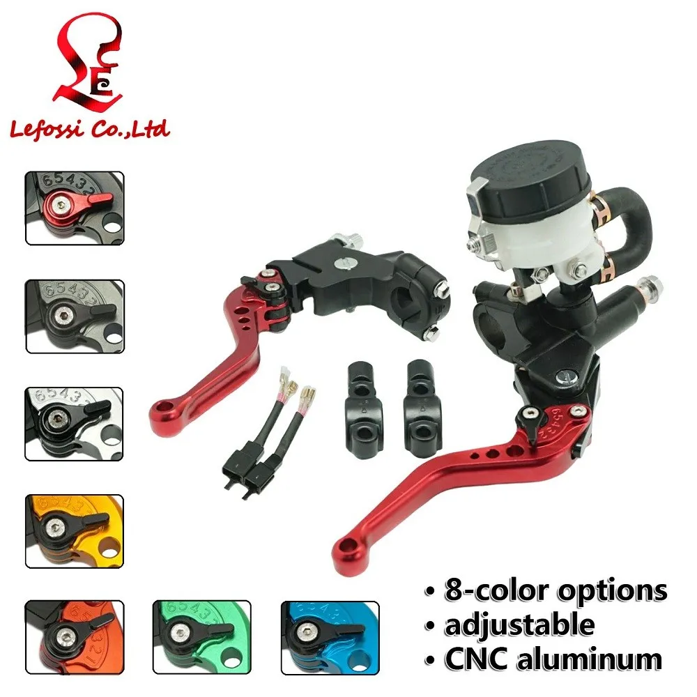 8 Colors CNC 7/8" Motorcycle Hydraulic Brake Clutch Master Cylinder For