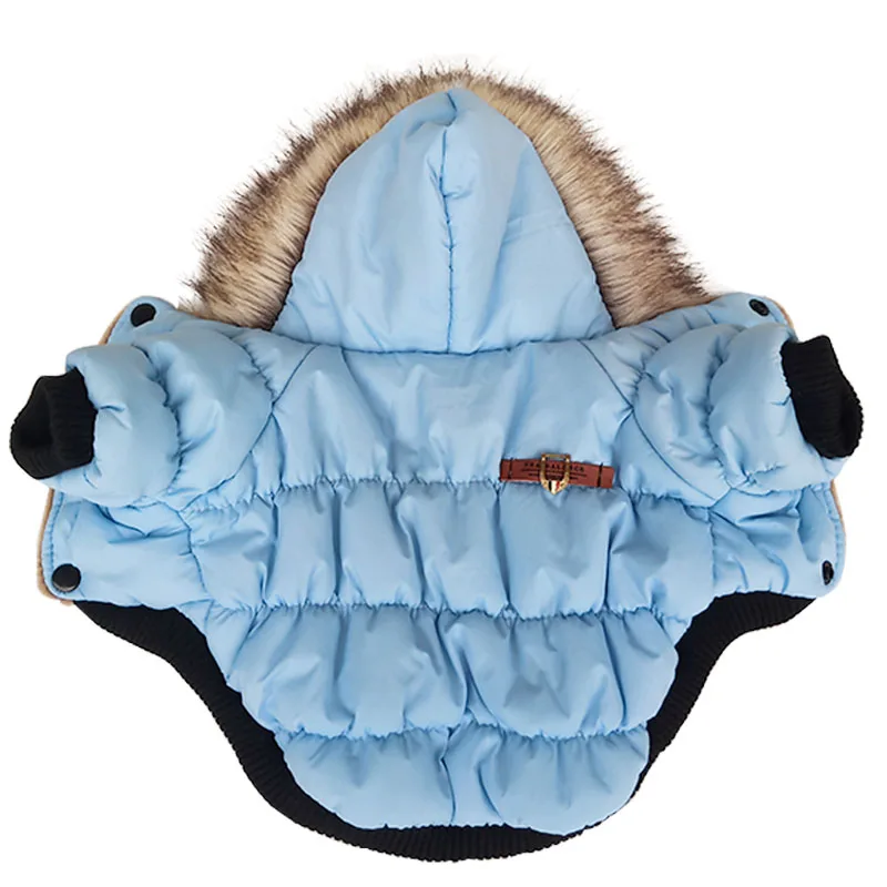 Pet Dog Clothes Winter Warm Coat Windbreaker+sponge Cashmere Hooded