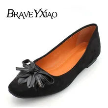 Модные женские туфли на плоской подошве; элегантные мягкие однотонные туфли; высококачественные женские туфли на плоской подошве; большие размеры 41; YX2705