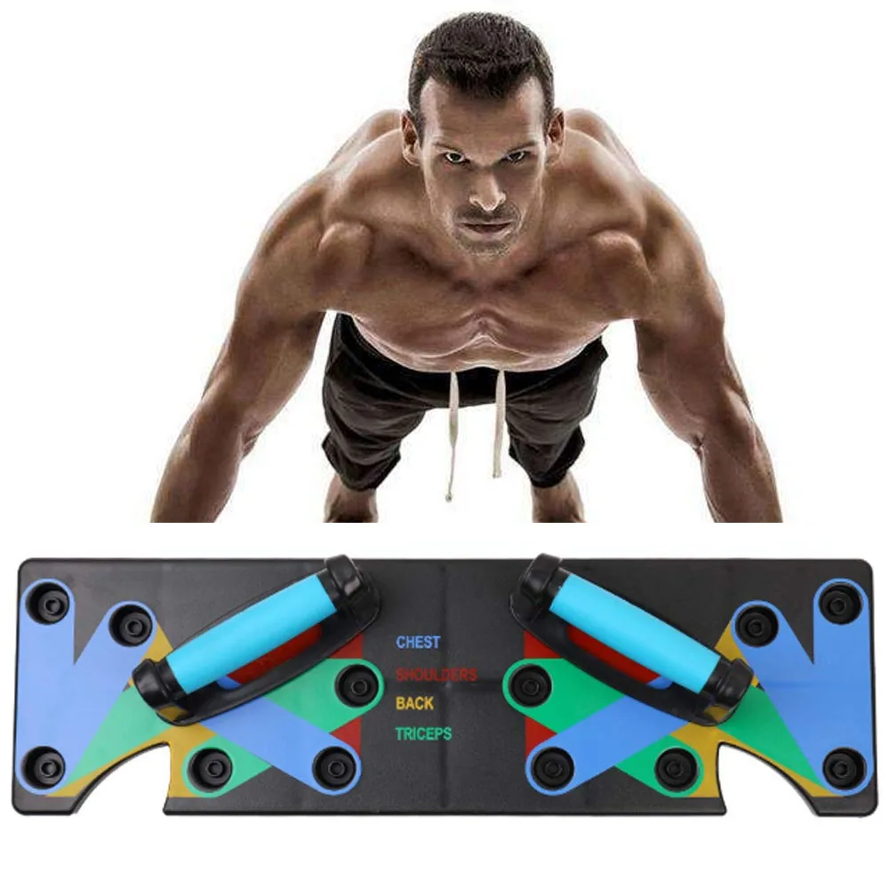 

Multifunction push up rack board Household 9 system comprehensive fitness workout pectoral triceps latissimus dorsi training
