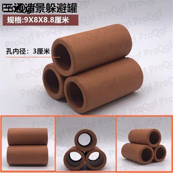 

Ngryise 2Pcs A Set Aquarium small fish ceramic pot protector round circle