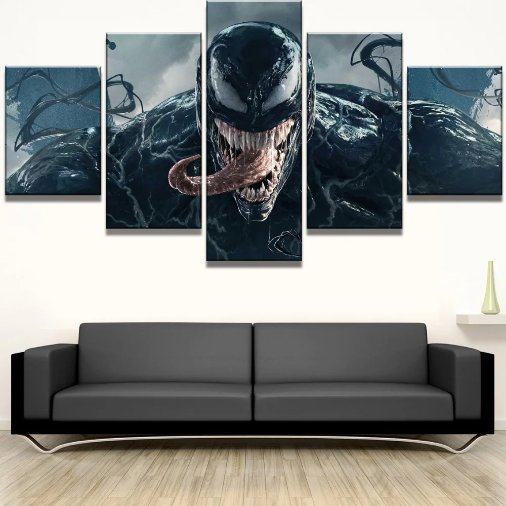 5 шт. HD принт Venom Marvel фильм плакат Куадрос Decoracion картины на холсте стены искусства для украшения дома Настенный декор