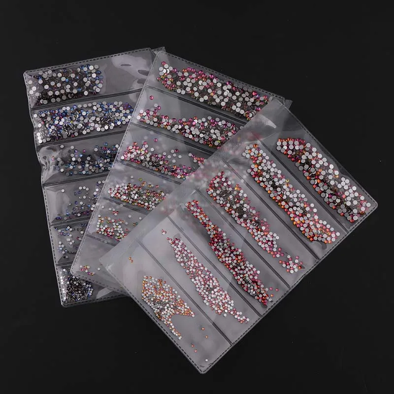 

SS3-SS10 3 Colors About 1728Pcs Rainbow Shiny Nail Art Non Hotfix Flatback Glue On Rhinestones For DIY Nail Art Jewelry