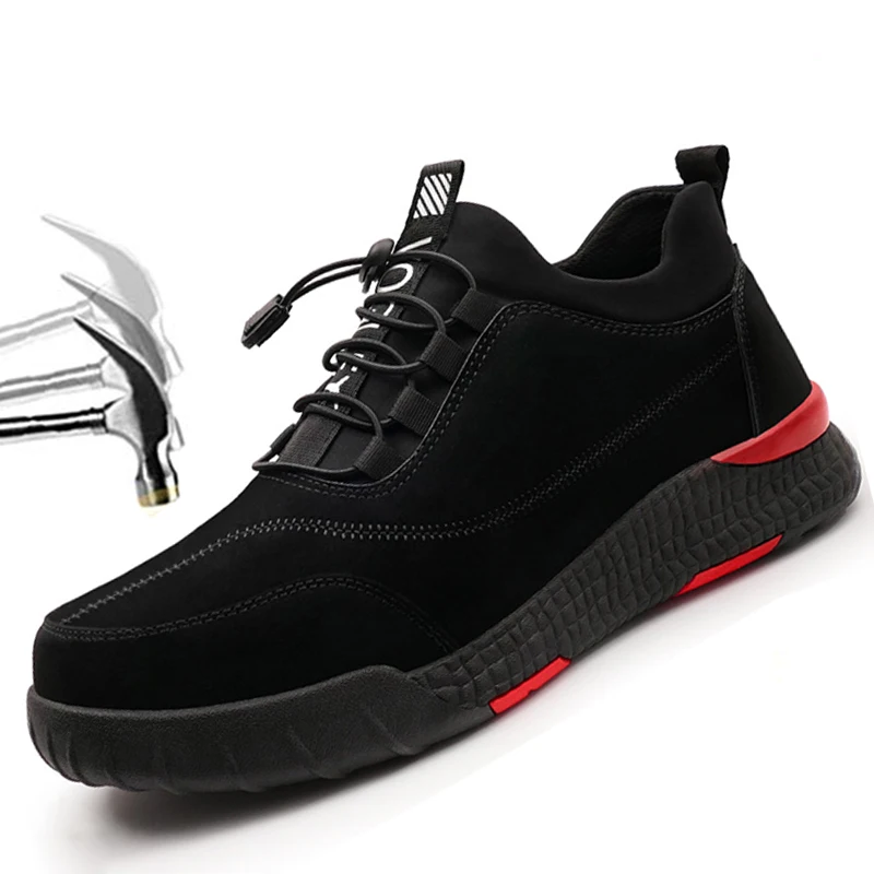 

Fashion Men Shoes Steel Toe Shoes Work Safety Boot Breathable Outdoor Work Boots Anti-smashing Piercing Work Shoe Military Boots