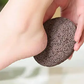 

Natural Paddle Cushion Massage Brush Earth Lava Pumice Stone Remove Dead Skin Foot Massage SPA Random Color