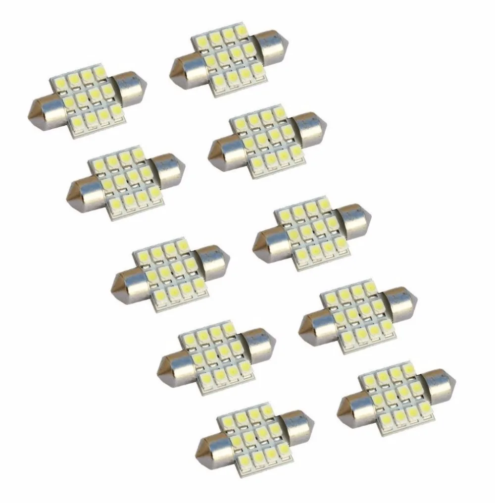 Синяя 31 мм (1 25 дюйма) 12 SMD светильник в гирлянда светодиодные лампы DE3175 DE3021 DE3022 3175