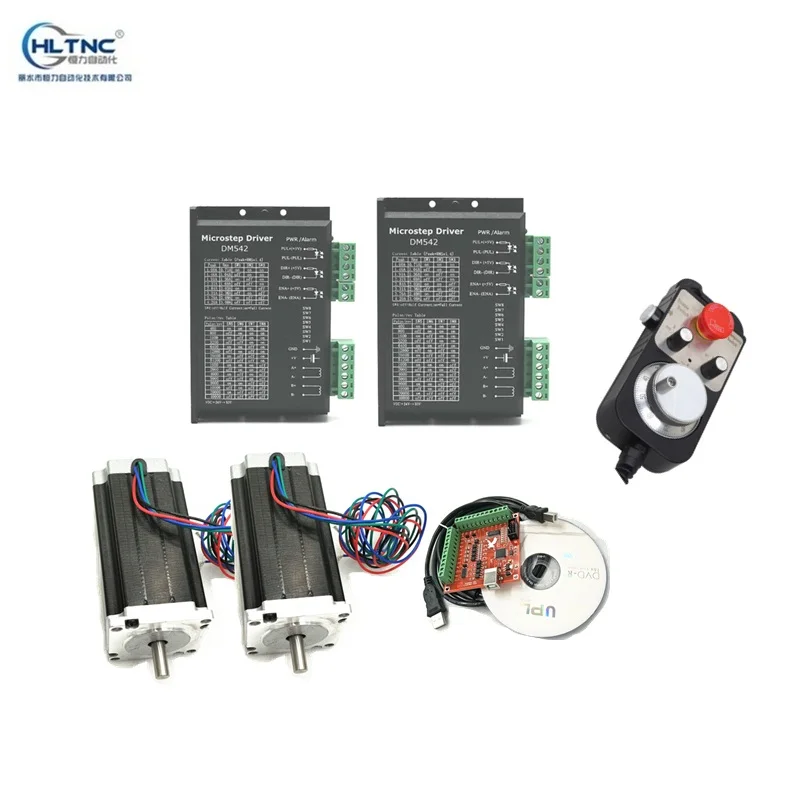 

MACH3 Breakout Board 4 Axis Interface Driver Motion Controller +handle controller+neam 23 425 oz.in stepper motor+drive DM542