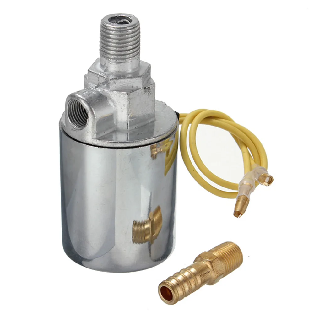 

New Chrome 12 / 24V Solenoid Heavy Duty Electric Valve 1/4" NPT for Train Truck Air Horn Kits