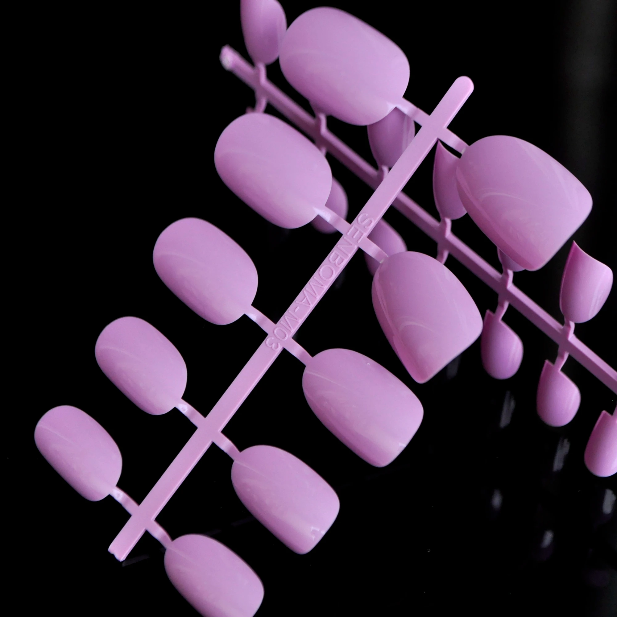 Beautiful Round Fake Nails Taro Purple Candy Color Small Round Head