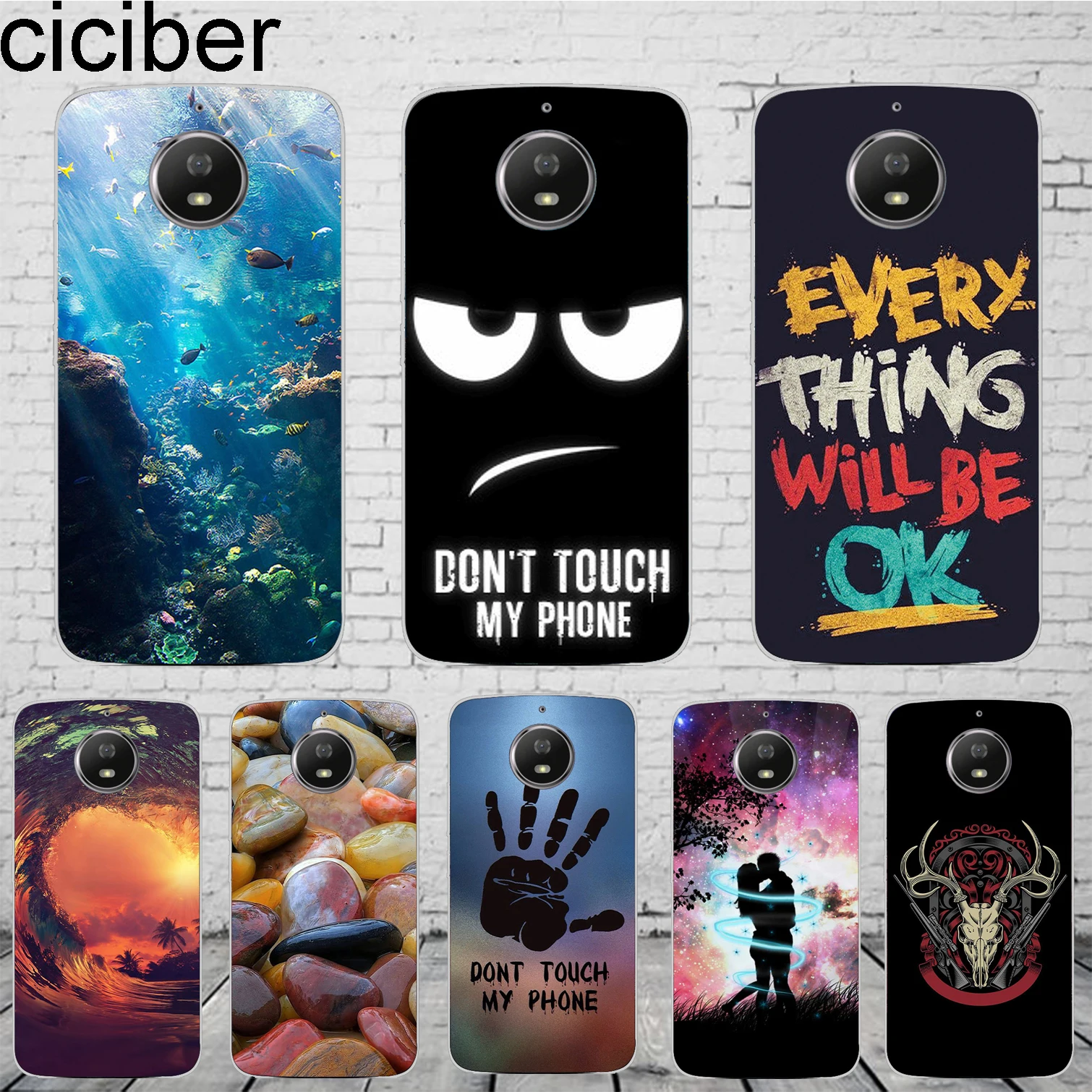

ciciber Cobblestone Cover For Motorola Moto ONE C Z2 Z3 G5 G4 G5S G6 P30 E3 E4 E5 Plus Play Power X4 M Phone Case Soft TPU Shell