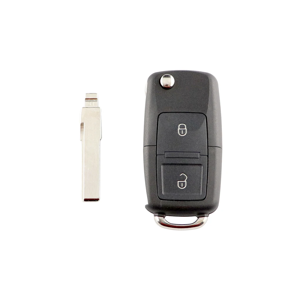 Chiave/Telecomando Per Volkswagen Volkswagen 1998-2002 - 2 Pulsante Di Vibrazione Pieghevole Di Controllo 1jo 959 753n 433mhz Con Id48 Chip Volkswagen -