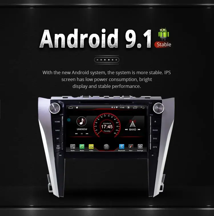 Flash Deal LJDA Android 9.1 Car DVD Player For Toyota Camry 2015 2016 Wifi GPS Navigation 2 Din Car Radio Multimedia Stereo Headunit Canbus 1