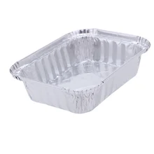 10 шт Одноразовые алюминиевой фольги кастрюли алюминиевой фольги Пищевые контейнеры для хранения небольшой Microwavable посуда 13x9,7x3,5 cm