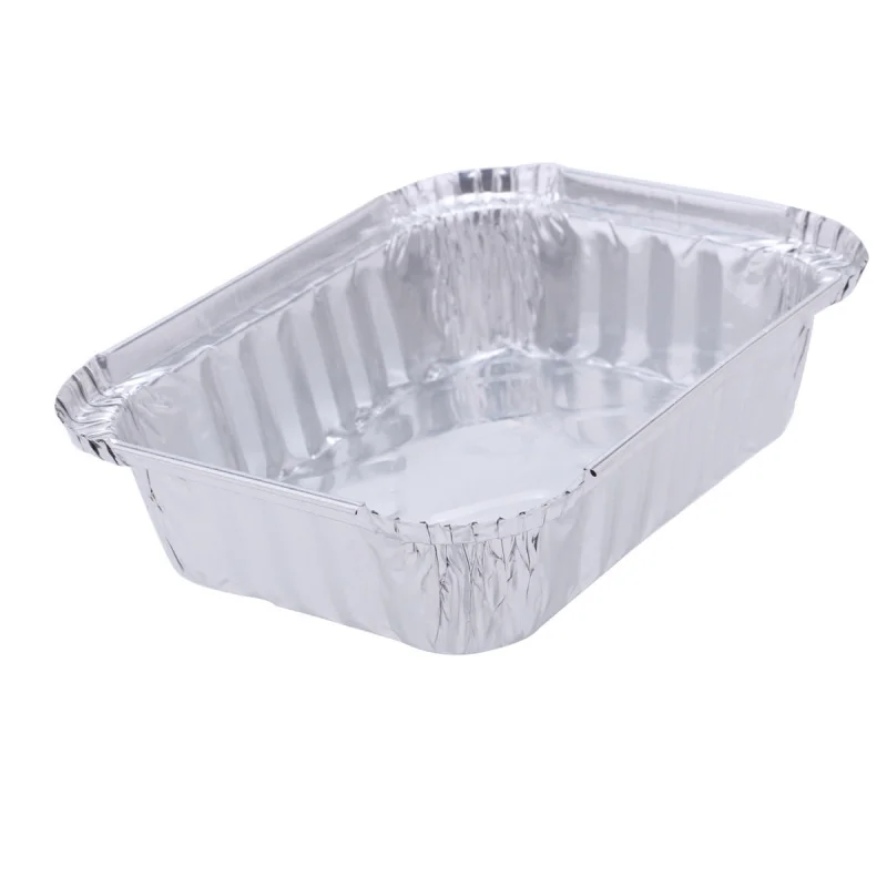 

10Pcs Disposable Aluminum Foil Pans Aluminum Foil Food Containers Storage Small Microwavable Tableware 13x9.7x3.5cm