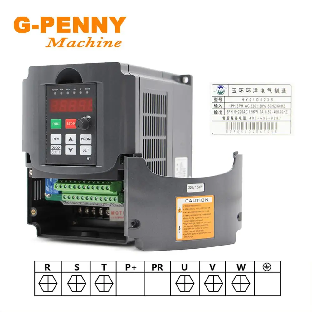 G-PENNY шпиндель с водяным охлаждением 1.5KW ER11 4 шт. подшипник& 1.5KW инвертор/VFD& 80 мм кронштейн шпинделя и водяной насос 7 Вт