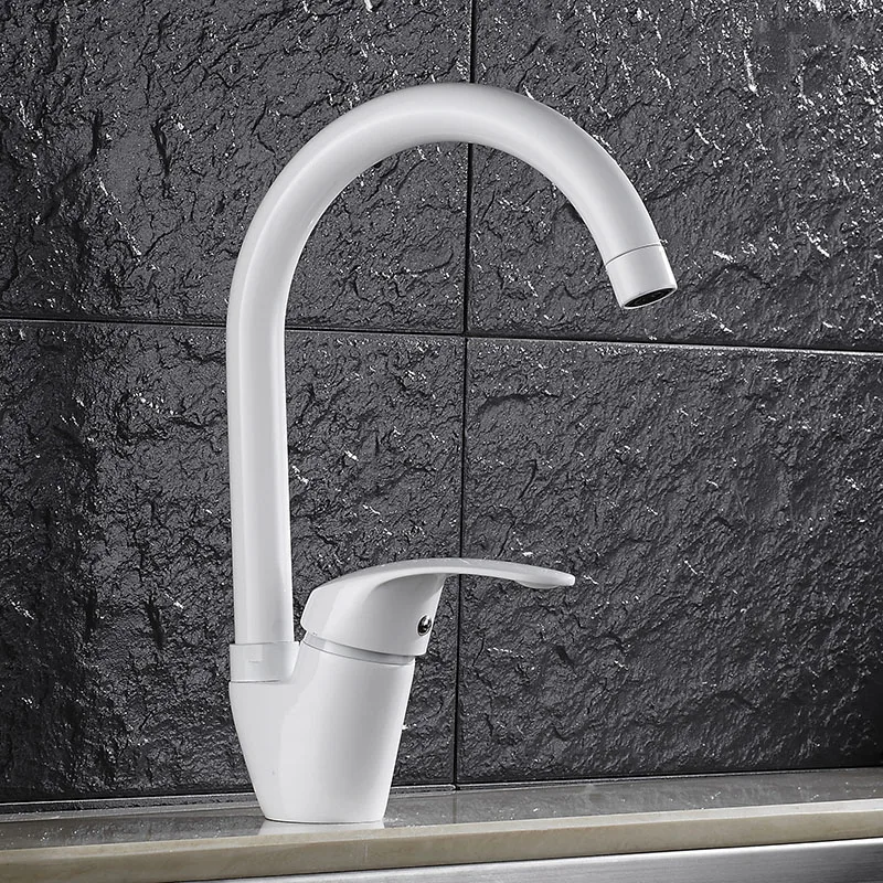 

white black bathroom mixer taps brass faucets bathroom swivel taps 2 colors