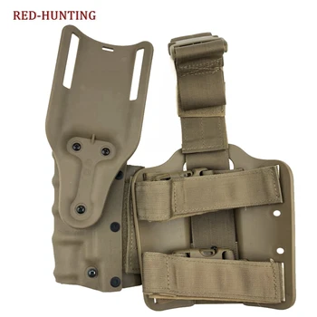 

Right/left Interchange Drop Leg Gun Holster Tactical Hunting Holster with Leg Platform for Glock 17 19