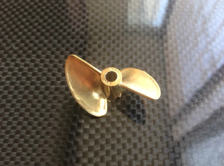 

Brushless Model Boat 2-blade Propellers 35mm Copper Propeller for RC Electric Accessories 4mm Hole Diameter