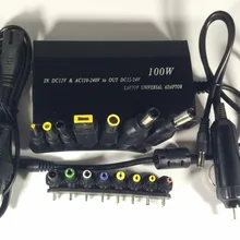 Универсальное автомобильное зарядное устройство 100 Вт для ноутбука/мобильного телефона, универсальное зарядное устройство и 15 разъемов