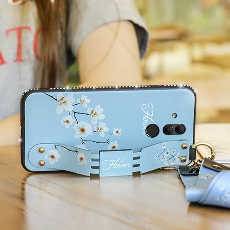 Модный чехол для телефона с разбитыми цветами huawei mate 20 Lite силиконовый мягкий