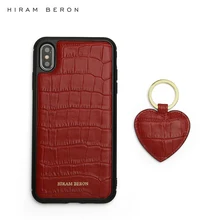 Hiram Beron заказное имя держатель для ключей и чехол для телефона для iphone X роскошный кожаный продукт крокодиловый узор подарочный набор Прямая поставка