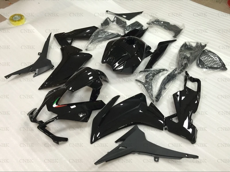 

for Aprilia RS4 125 2012 - 2015 Fairings RS4 RS125 2014 glossy Black Abs Fairing RS4 RS125 13 12 Full Body Kits Unpainted