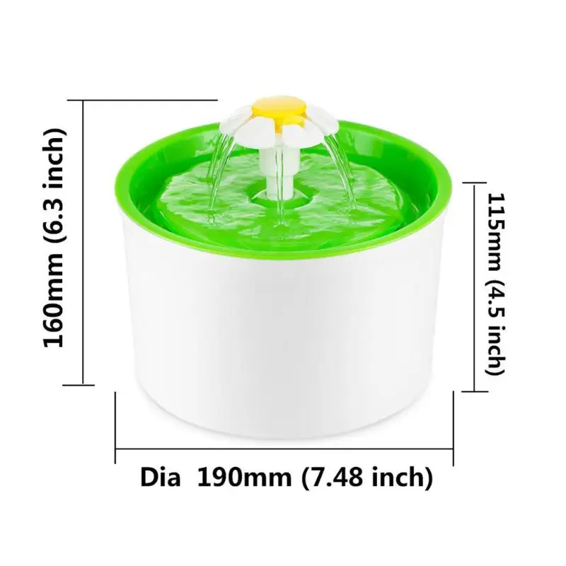 Кошачий фонтан Электрический бесшумный питатель воды 1,6 л Автоматический маленький фонтан для воды для собак питательный диспенсер с угольным фильтром