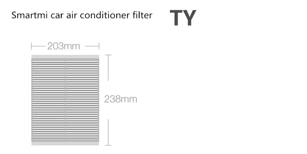 Xiaomi smartmi автомобильный Кондиционер фильтр салона воздушный фильтр включает активированный уголь PM2.5 для xiaomi умный дом - Цвет: TY model