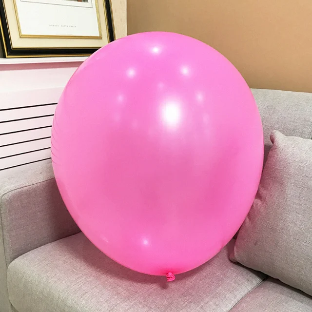 Черные круглые латексные шарики 36 дюймов Свадебные украшения гелиевые большие гигантские шары Декор для дня рождения надувной воздушный шар - Цвет: Pink