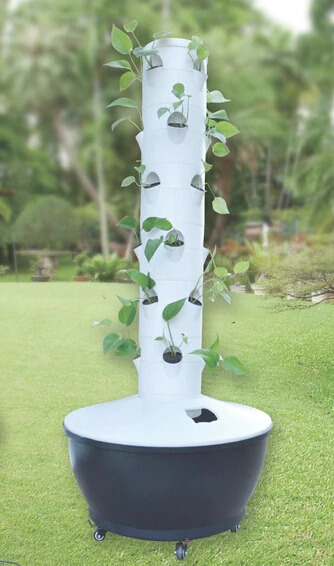 

MOBILE 4 holes* 8 floors total 36pcs net cup Centrifugal atomizing growing system Aeroponics with cloner bucket