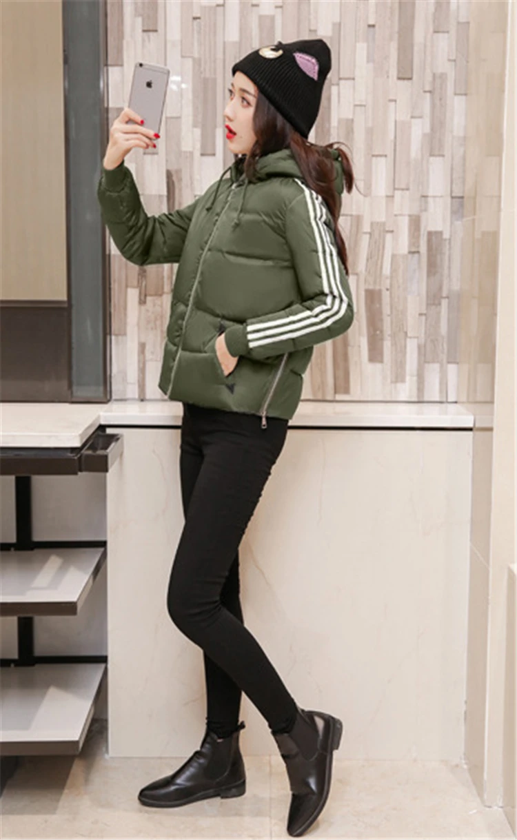 New Winter Jacket Women Fashion Coat Padded Solid Hooded Jacket Outwear High Quality Slim Parka Women's Clothing