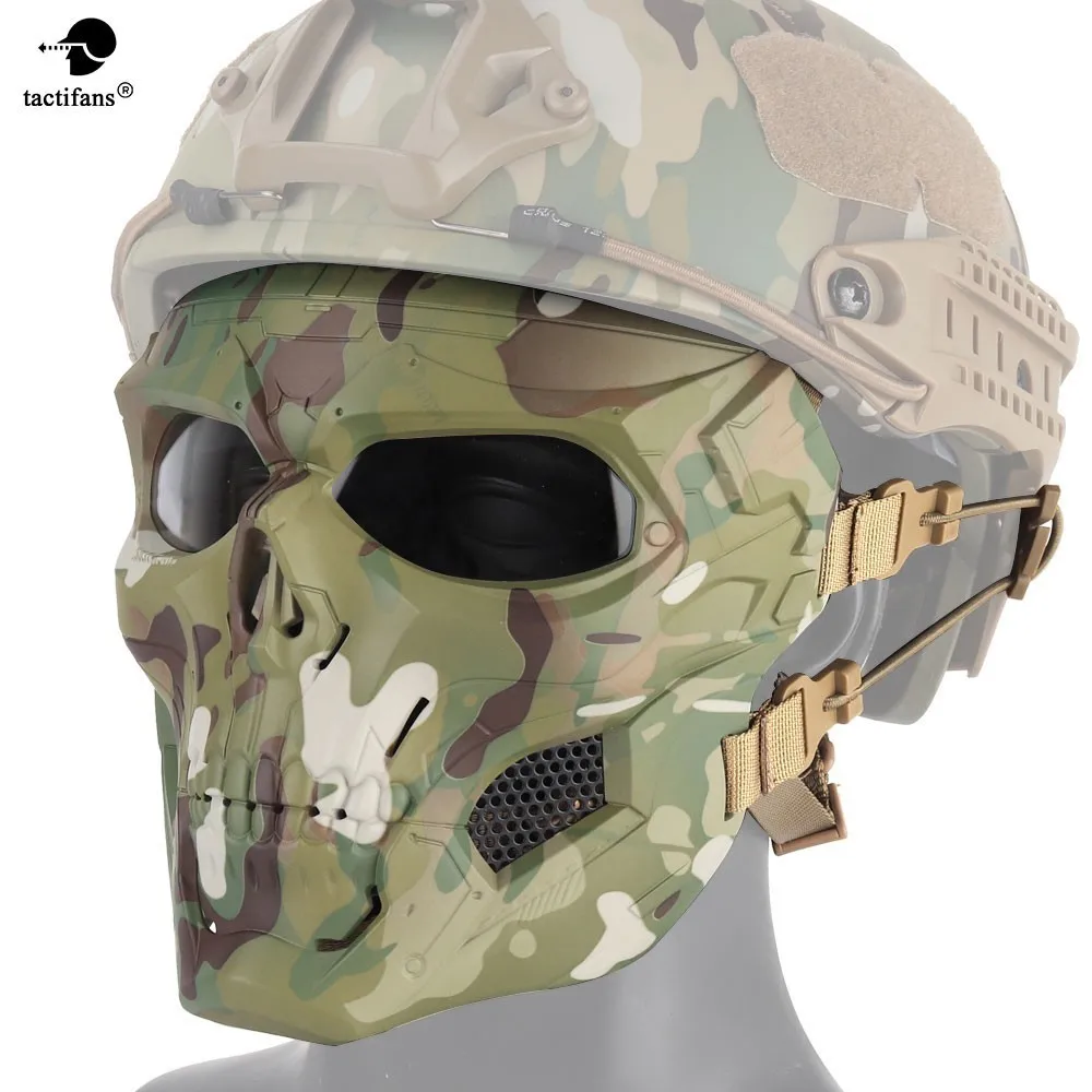 

Tactical Hunting Shooting Equipment Gears Cloths Skull Messengers Unisex Full Protective Mask Helmet Head-wear Accessories