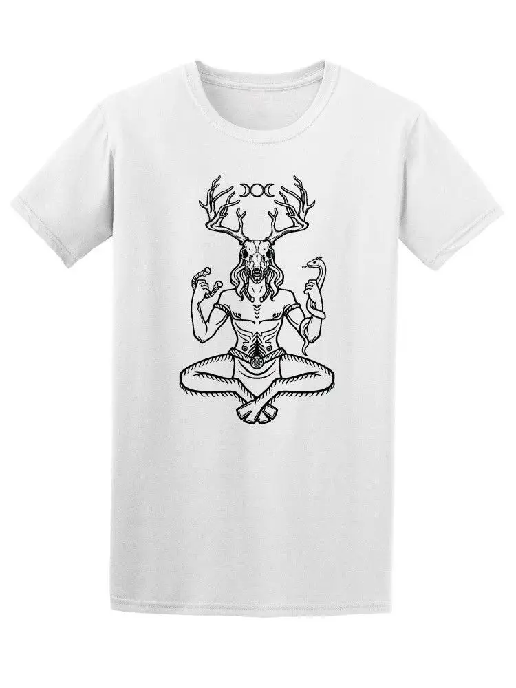 Esoteric Horned God Cernunnos Мужская футболка с принтом повседневная мужская