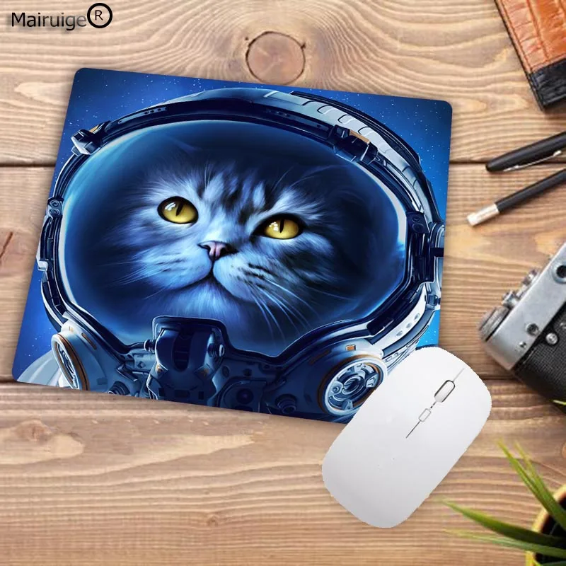 Mairuige Забавный Милый Космический Кот ноутбук PC Игровые Мыши Игровой Коврик Для Мыши оптическая лазерная мышка коврик опт и розница 25X29 см