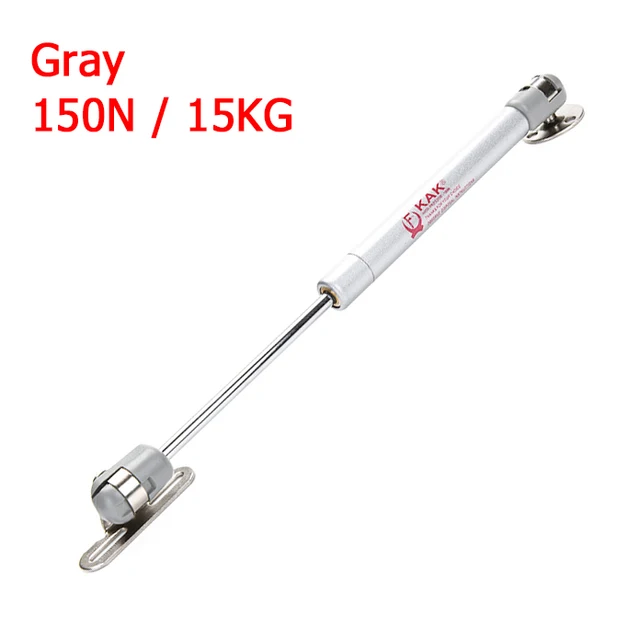 KAK 100N 10kg Cabinet Hinges Furniture Gas Spring Kitchen Cupboard Door Lift Support Lid Stays Soft Close Open Cabient Hardware Gray 15KG