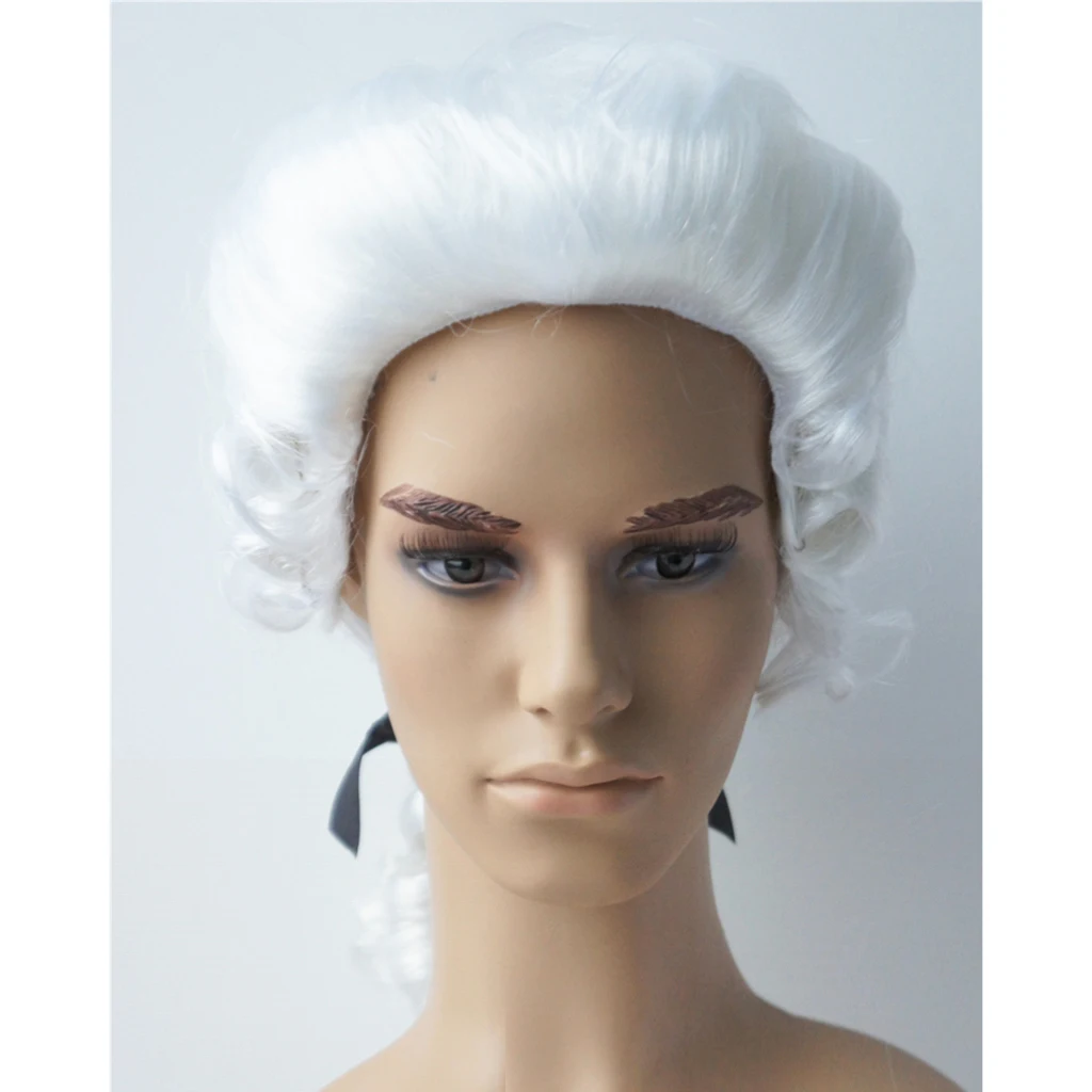 Historical Costume Men's Baroque Wig Human Party Cosplay Fancy Dress Costume Historical Costume Wig