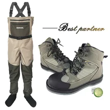 Wading Shoes Pants Clothing-Set Boots Sneakers Waders Aqua Fly Fishing Felt Hunting No-Slip-Fish