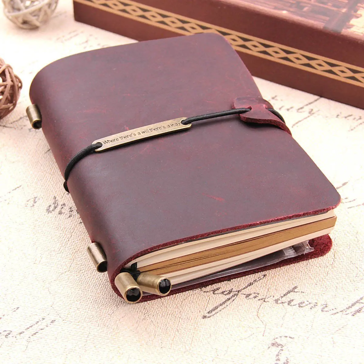 Vintage Leather Notebook Handmade Retro Travel Writing Journal Diary Unlined