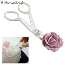 DoreenBeads Пластиковые насадки для украшения выпечки ножницы Инструменты для выпечки вырезанные цветы крем для украшения торта ножницы 13x5,5 см, 1 шт