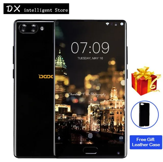 Best Offers DOOGEE MIX 6GB 64GB 5.5Inch Helio P25 Octa Core Mobile Phone Android 7.0 16MP Dual Camera Quick charge Fingerprint CellPhone