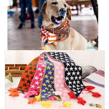 

5 Colors Optional Pet Dog Scarf Collar Cat Bandana Decoration Neckerchief 130*16cm Dogs Warm Handsome Cool Modelling Scarf Tie