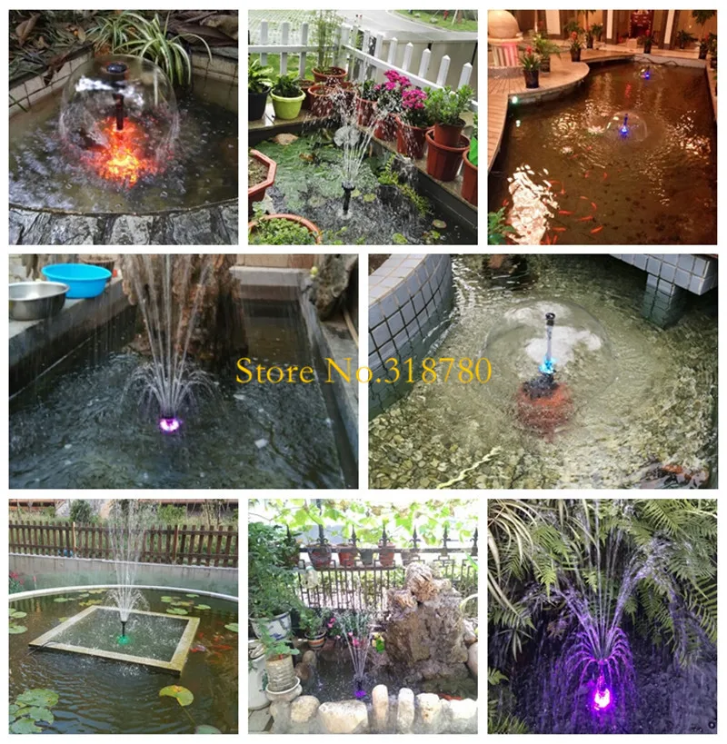 4M 5M Lift High Aquarium Pond Led Fountain Pump Submersible Water Pump Garden Decoration Led Light Color Change 75W 80W