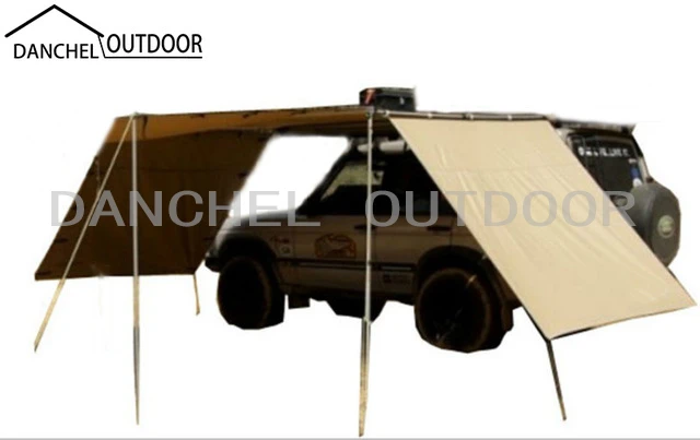 DANCHEL auto ESTERNO lato tenda Sidetent tenda con due 3m estendere per  auto per roof top tenda, tenda auto tenda di colore kaki, lato tenda