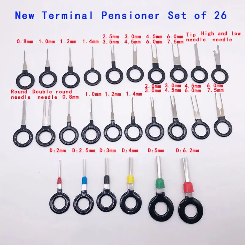 

26 Pcs Car Terminal Removal Tool Kit Wire connector Pin Release Extractor Puller