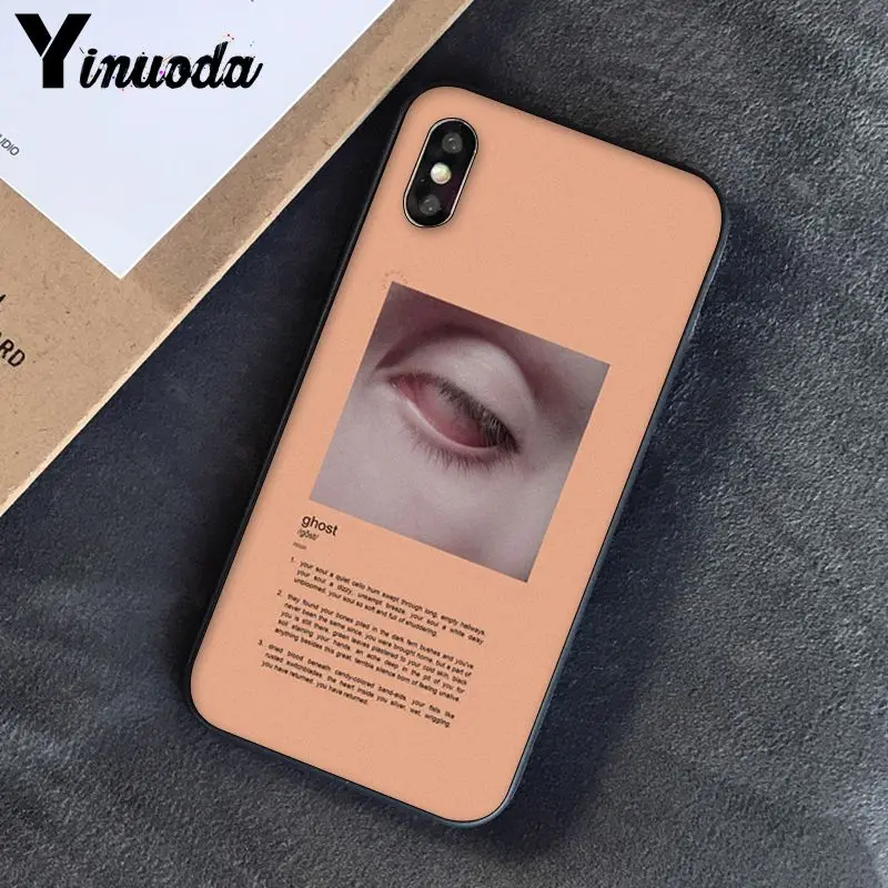 Yinuoda الوردي جماليات الأغاني كلمات الجمالية لينة سيليكون غطاء إطار هاتف محمول ل فون 8 7 6 6 S 6 زائد X XS ماكس 5 5 S SE XR 10