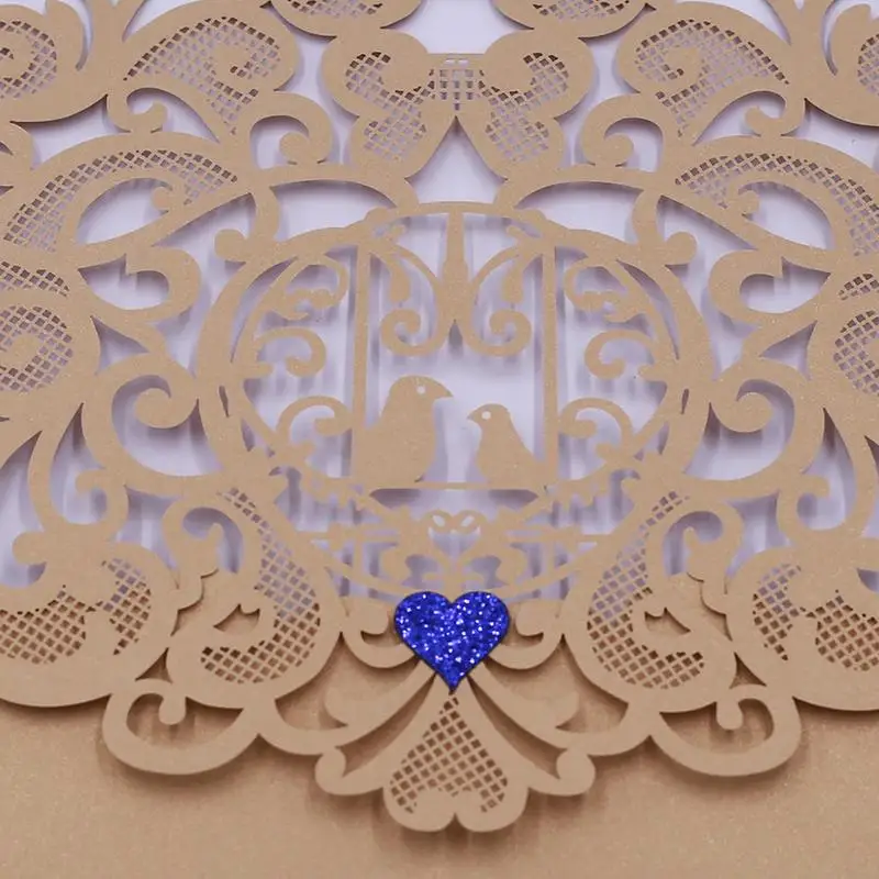  10PCS Hollowed Out Innovative Wedding Invitation Card High Grade Business Invitation Card Festival  - 32922950299