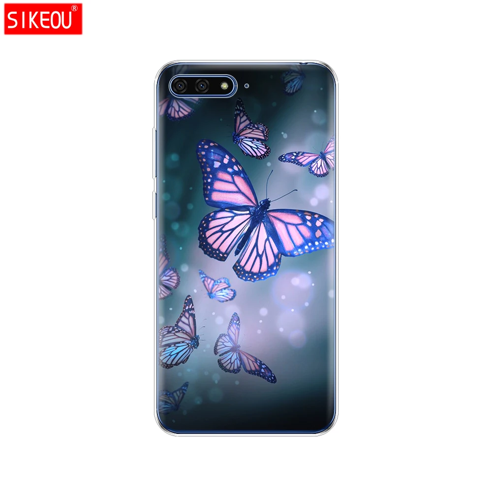 12073 Силиконовый чехол для huawei Honor 7A, 5,7 дюймов, чехол, мягкий ТПУ, задняя крышка для телефона, защитный чехол, чехол для huawei Honor 7A, чехол с цветами - Color: 12073
