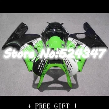 

B Injection Body Kit Fairing for Kawasaki Ninaj zx6r 03 04 ZX 6R 2003 2004 green black white ABS Plastic Bodywork Set